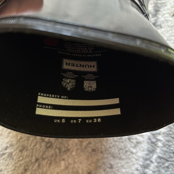 Hunter Original Refined Mid Wedge Boot in Black - Picture 6 of 10